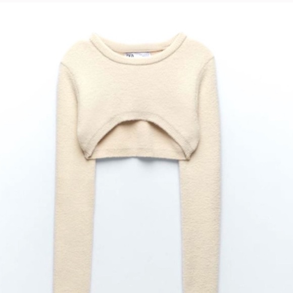 Zara Sweaters Zara 2 Piece Knit Arm Warmer Sweater Tube Top Poshmark